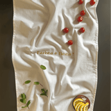 Torchon de cuisine Beige brodé - Barista e fiesta - Collection La dolce Vita - Simone Home