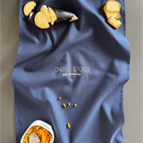 Torchon de cuisine Bleu Marine brodé - Chef 5 étoiles - Collection cata de la cuisine - Simone Home