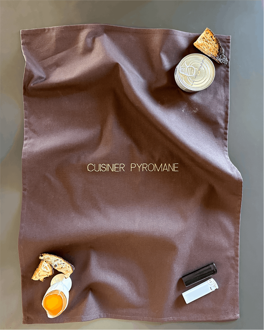 Torchon de cuisine Chocolat - Cuisinier Pyromane - Collection Cata de la cuisine - Simone Home