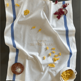 Torchon de cuisine Blanc et Bleu - Expert des pâtes à l'eau - Collection Cata de la cuisine - Simone Home