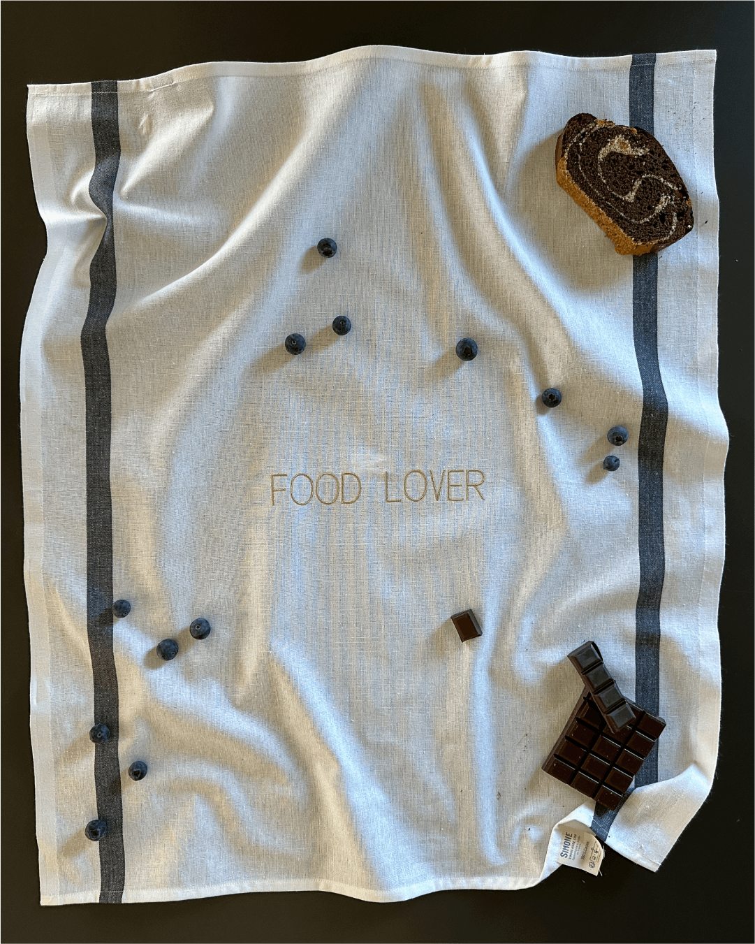 Torchon de cuisine Blanc et Noir - Food lover - Collection les grands classiques - Simone Home
