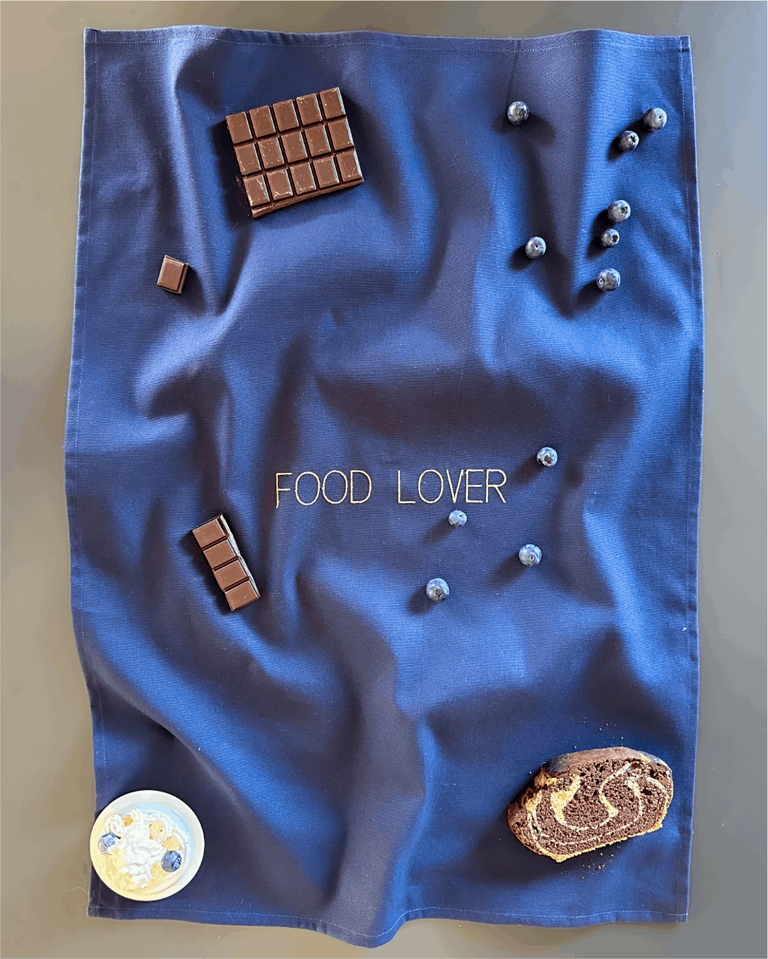 Torchon de cuisine Bleu Marine - Food lover - Collection les grands classiques - Simone Home