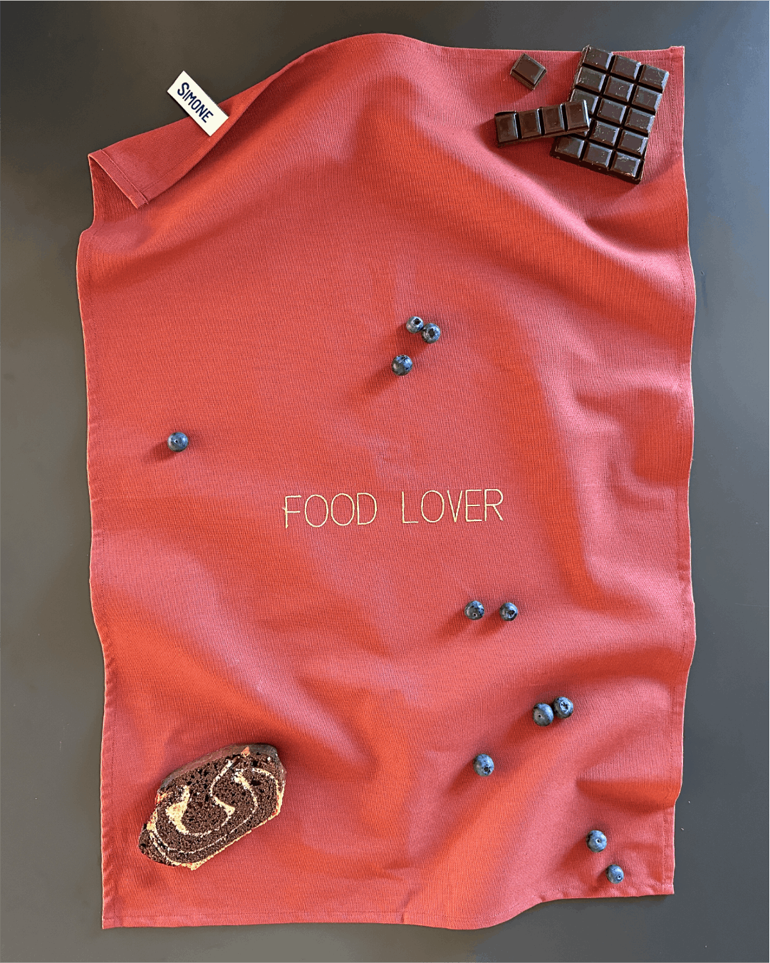 Torchon de cuisine Terracotta - Food lover - Collection les grands classiques - Simone Home