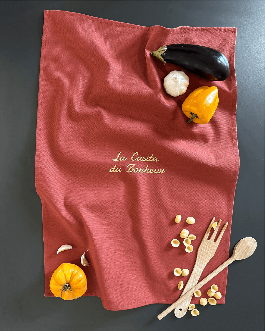 Torchon de cuisine Terracotta - La casita du bonheur - Collection la dolce vita - Simone Home