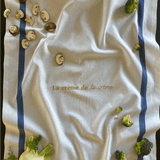 Torchon de cuisine Blanc et Bleu - La crème de la crème - Collection les grands classiques - Simone Home