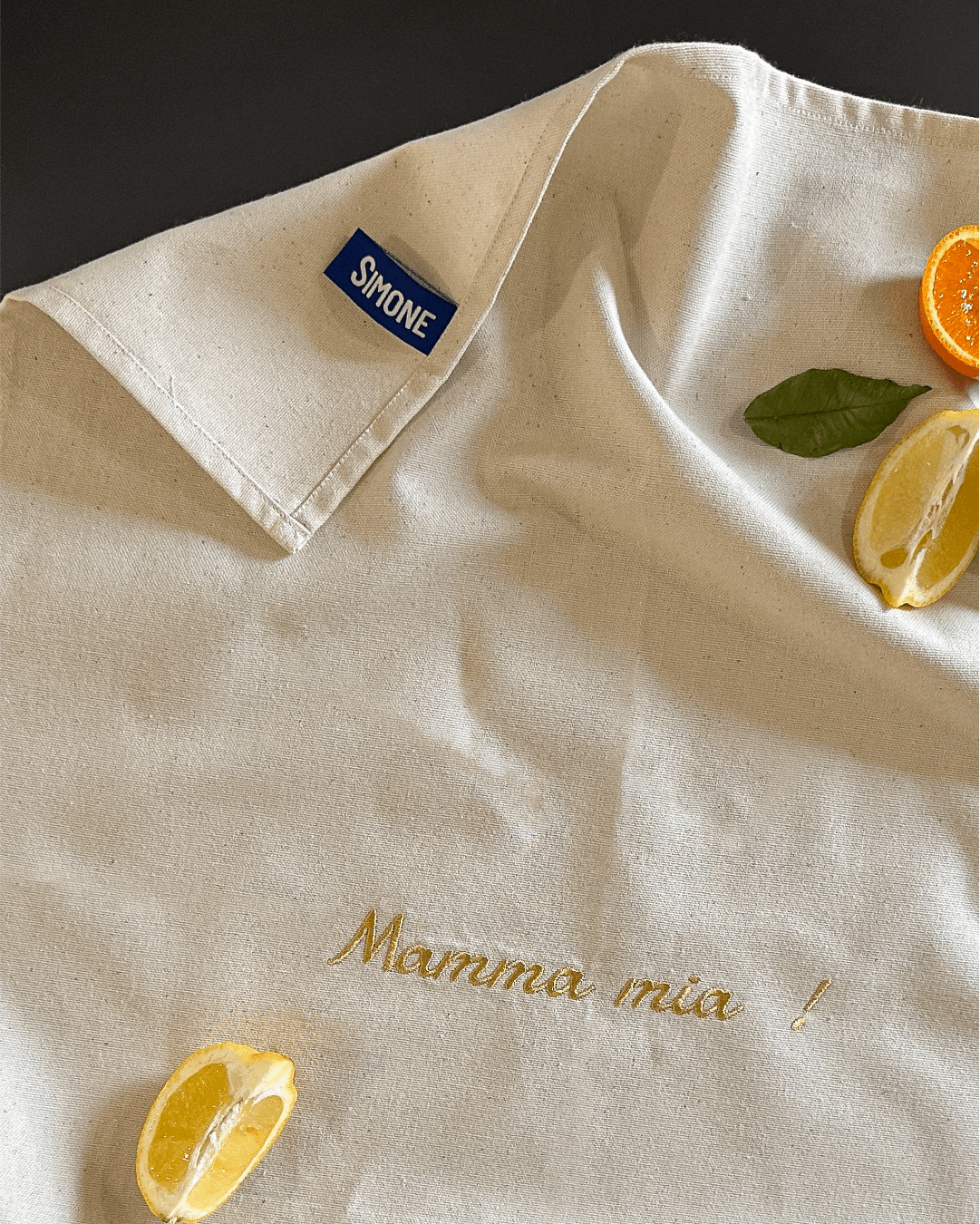 Torchon de cuisine Beige - Mamma mia - Collection La dolce vita - Simone Home