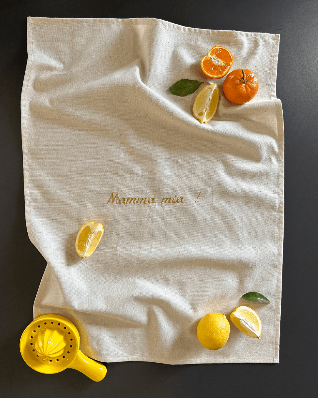 Torchon de cuisine Beige - Mamma mia - Collection La dolce vita - Simone Home