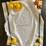 Torchon de cuisine Blanc et noir - Mamma mia - Collection La dolce vita - Simone Home