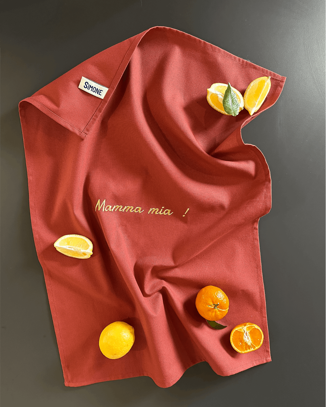 Torchon de cuisine Terracotta - Mamma mia - Collection La dolce vita - Simone Home