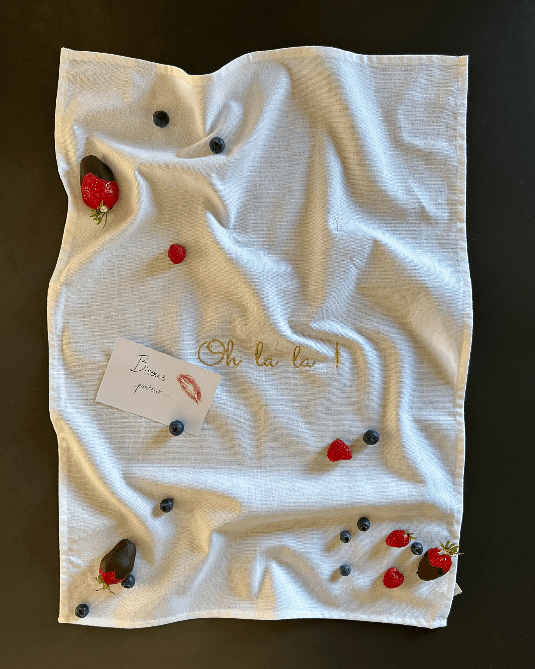 Torchon de cuisine Blanc - Ohlala - Collection Flirt - Simone Home