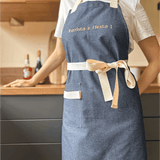 Tablier de cuisine Denim brodé - Barista e fiesta - Collection la dolce vita - Simone Home 