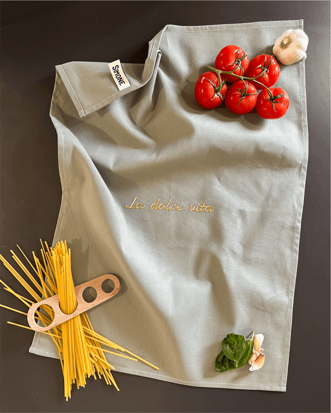  Torchon de cuisine Vert céladon  - La dolce vita -  Collection La dolce vita - Simone Home 