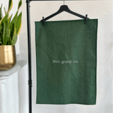 Torchon personnalisable - Broderie personnalisée - Coloris vert Sapin - Simone Home 