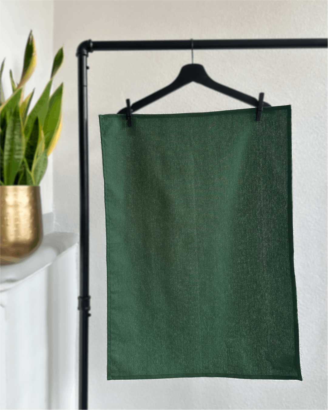 Torchon personnalisable - Broderie personnalisée - Coloris vert Sapin - Simone Home 